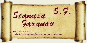 Stanuša Faranov vizit kartica